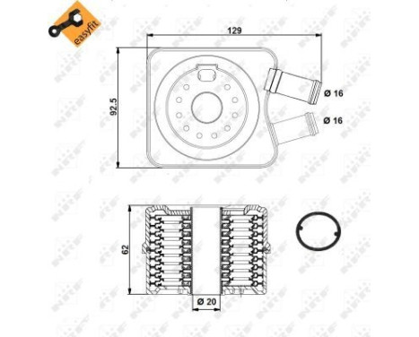 Oil Cooler, engine oil EASY FIT, Image 5