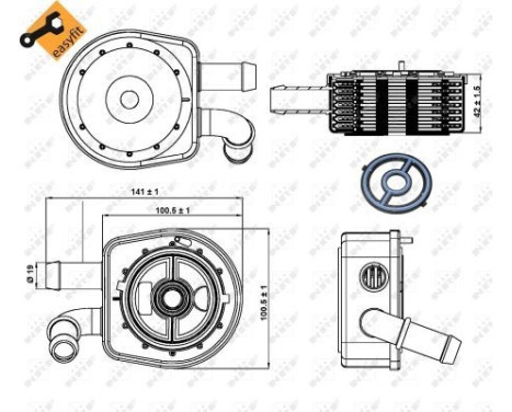 Oil Cooler, engine oil EASY FIT, Image 6