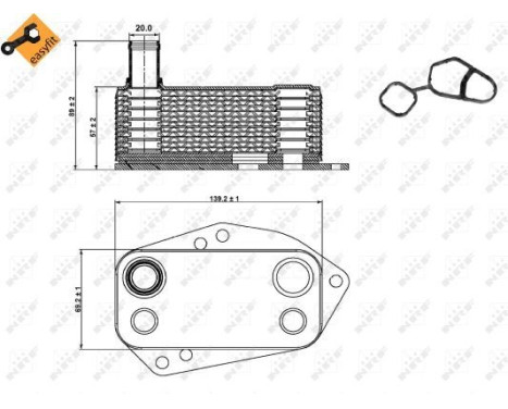 Oil Cooler, engine oil EASY FIT, Image 2