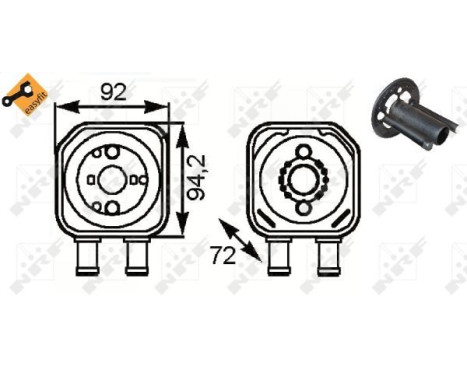 Oil Cooler, engine oil EASY FIT, Image 6