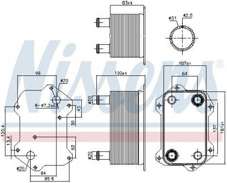 Oil Cooler, engine oil ** FIRST FIT ** 91269 Nissens, Image 7