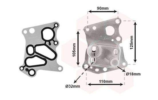Oil Cooler, engine oil *** IR PLUS ***