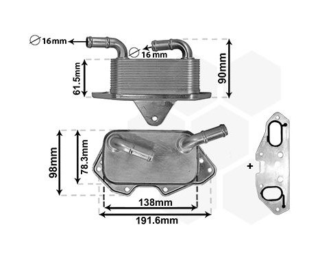 Oil Cooler, engine oil *** IR PLUS ***