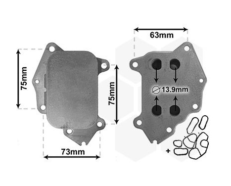 Oil Cooler, engine oil *** IR PLUS ***