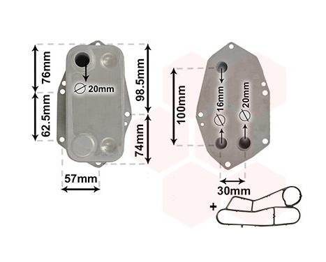 Oil Cooler, engine oil *** IR PLUS ***