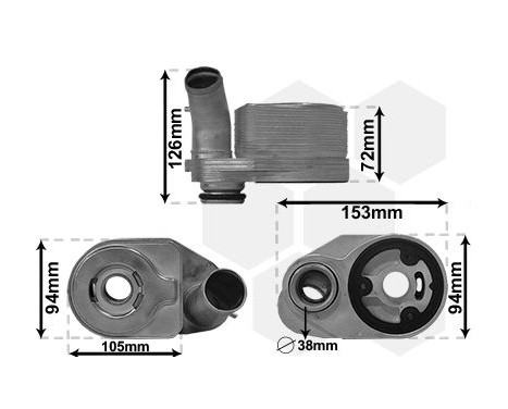 Oil Cooler, engine oil *** IR PLUS ***