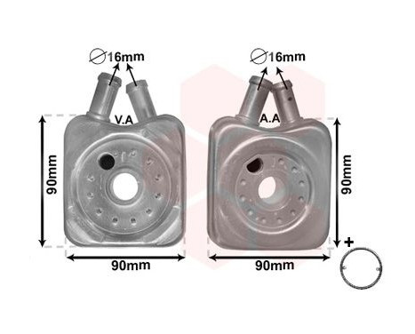 Oil Cooler, engine oil, Image 2