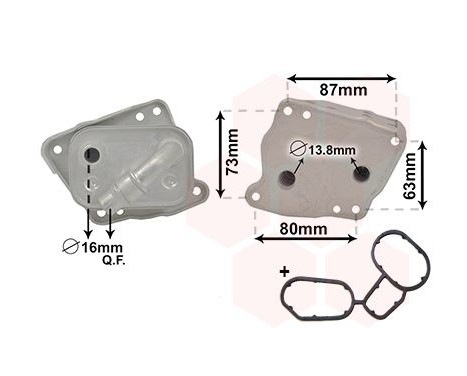 Oil Cooler, engine oil, Image 2