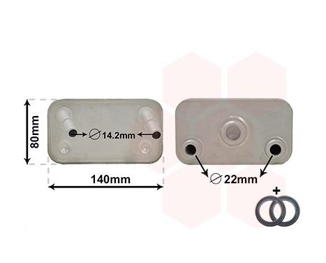 Oil Cooler, engine oil, Image 2