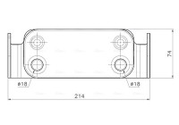 Oil cooler, engine oil