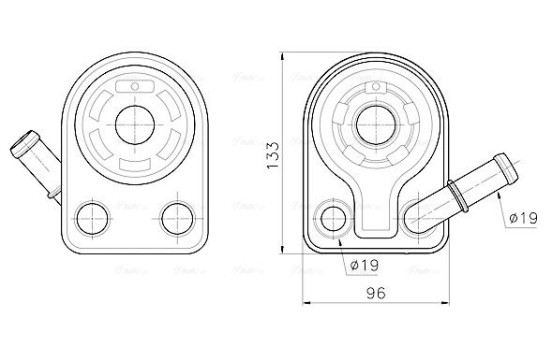 Oil cooler, engine oil