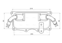 Oil cooler, engine oil