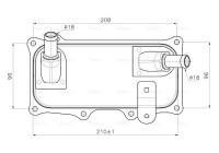 Oil cooler, engine oil