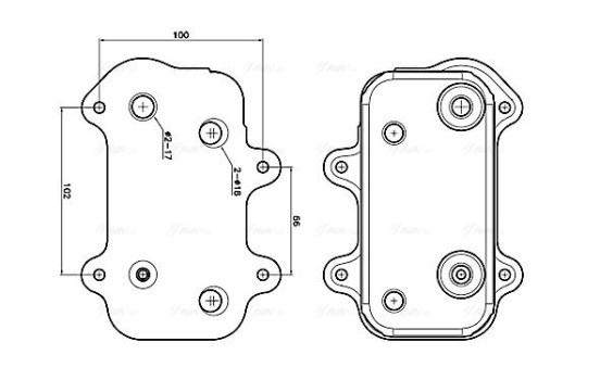 Oil cooler, engine oil