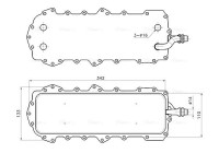 Oil cooler, engine oil