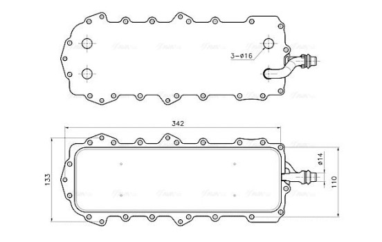 Oil cooler, engine oil