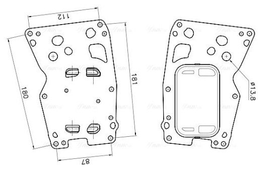 Oil cooler, engine oil