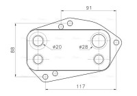 Oil cooler, engine oil