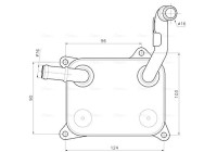 Oil cooler, engine oil