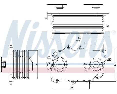 Oil Cooler, engine oil, Image 2