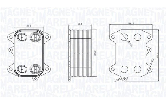 Oil cooler, engine oil