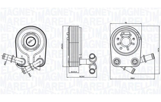Oil cooler, engine oil