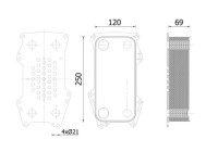 Oil cooler, engine oil