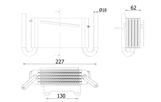 Oil cooler, engine oil