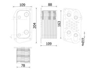 Oil cooler, engine oil