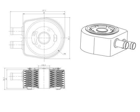 Oil Cooler, engine oil, Image 5