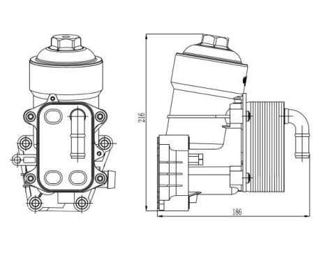 Oil Cooler, engine oil, Image 4