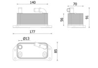 Oil cooler, engine oil