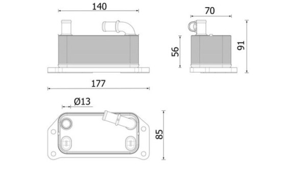 Oil cooler, engine oil
