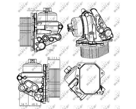 Oil Cooler, engine oil, Image 5