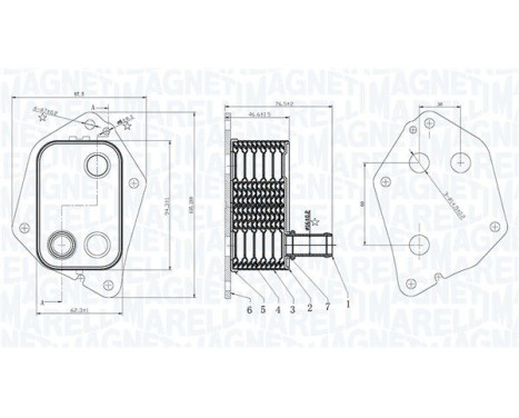 Oil cooler, engine oil