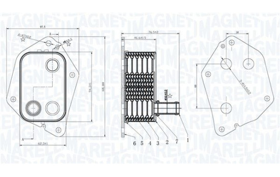Oil cooler, engine oil