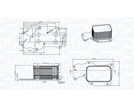 Oil cooler, engine oil
