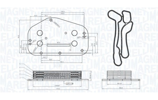 Oil cooler, engine oil