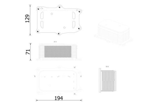 Oil cooler, engine oil