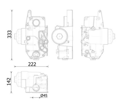 Oil cooler, engine oil