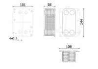 Oil cooler, engine oil