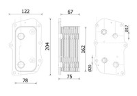 Oil cooler, engine oil