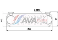 Oil cooler, engine oil