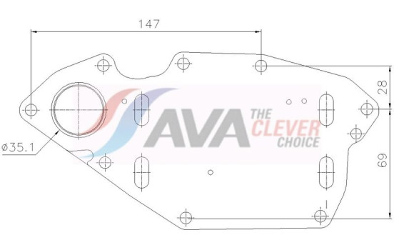 Oil cooler, engine oil