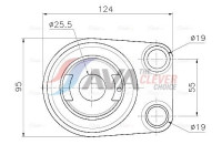 Oil cooler, engine oil