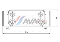 Oil cooler, engine oil