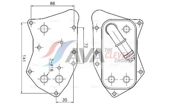 Oil cooler, engine oil
