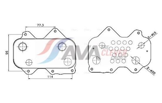 Oil cooler, engine oil