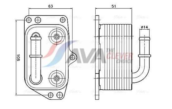 Oil cooler, engine oil