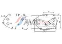 Oil cooler, engine oil